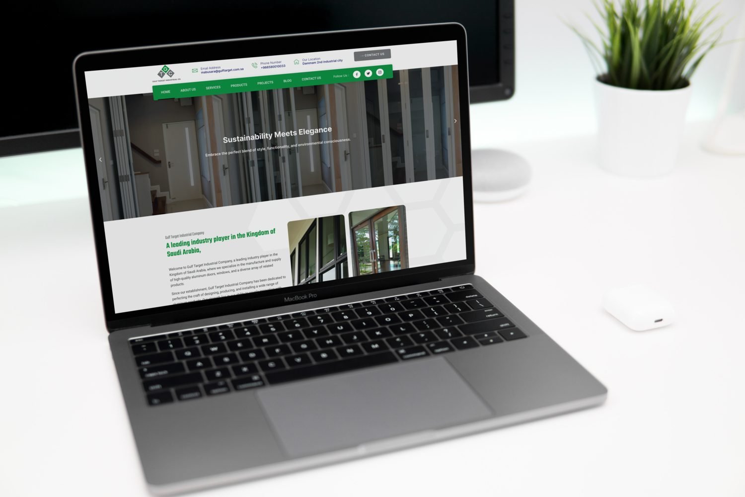 Closeup of MacBook Pro