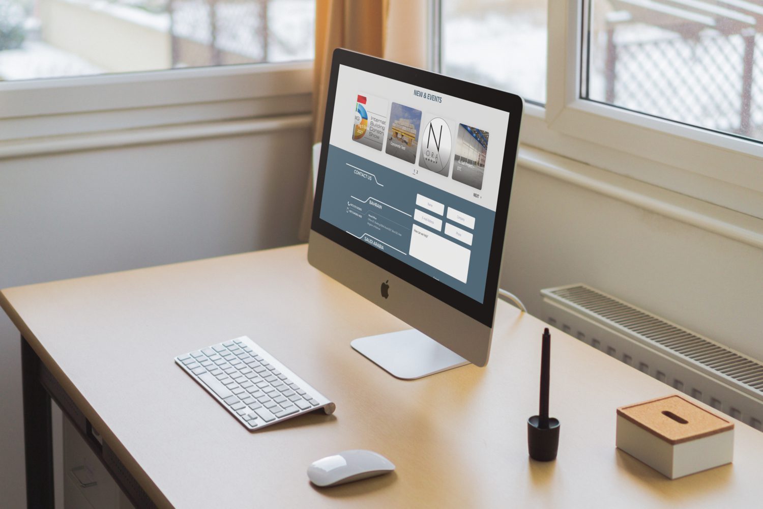 iMac on office desk